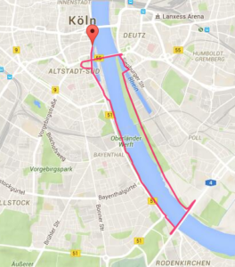 Bild Strecke4 Severinsbrücke – Rodenkirchender Brücke
