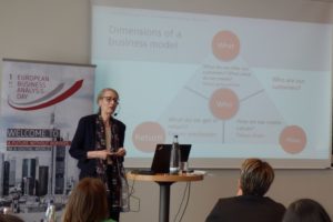 Ursula Meseberg, Co-founder and Managing Director of Microtool GmbH, Berlin, elaborated on agile business analysis.
