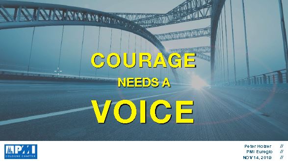 2019-11-14 – Courage Needs A Voice – Peter Holzer