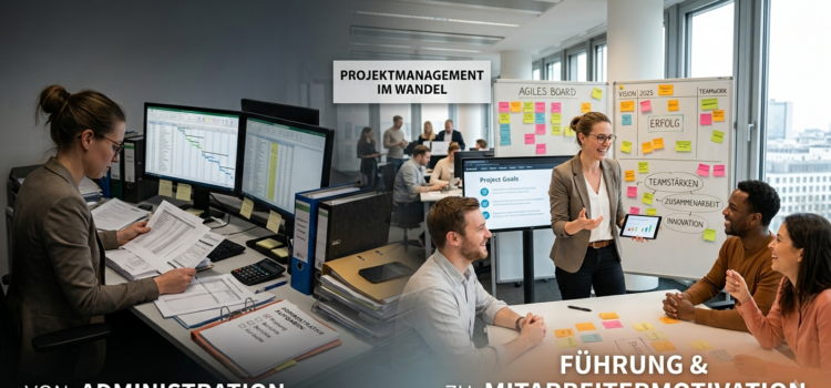 Webinar Headerbild Projektmanagement vor dem Rollenwechsel (KI-generiert via Google Gemini)