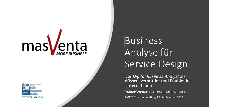 2019-09-12 - Business Analyse für Service Design - Rainer Wendt