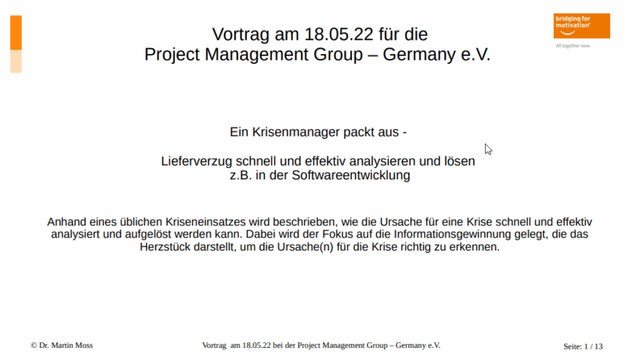 2022-05-18  - Webinar: "Ein Krisenmanager packt aus..." - Dr. Martin Moss